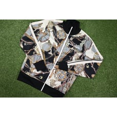 Palm Angels Dark Bridle Track Jacket Black Multicolor Size L