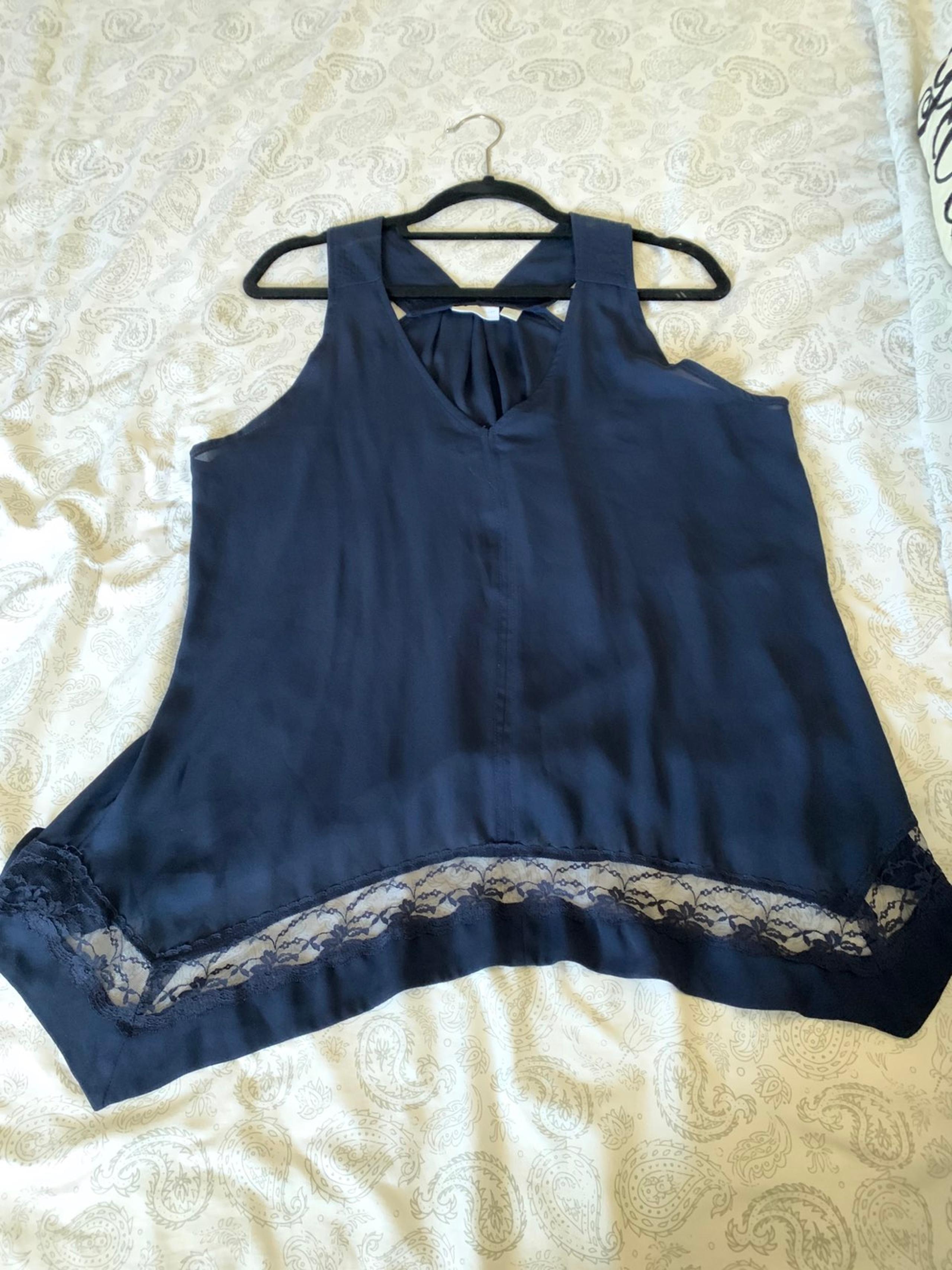 Navy sleeveless top