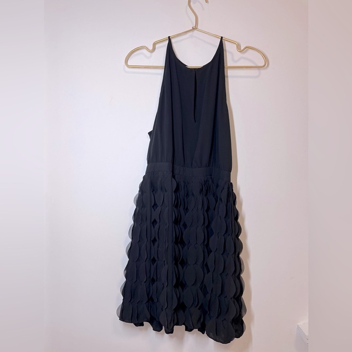 Diane Von Furstenberg Black Keyhole Halter Dress