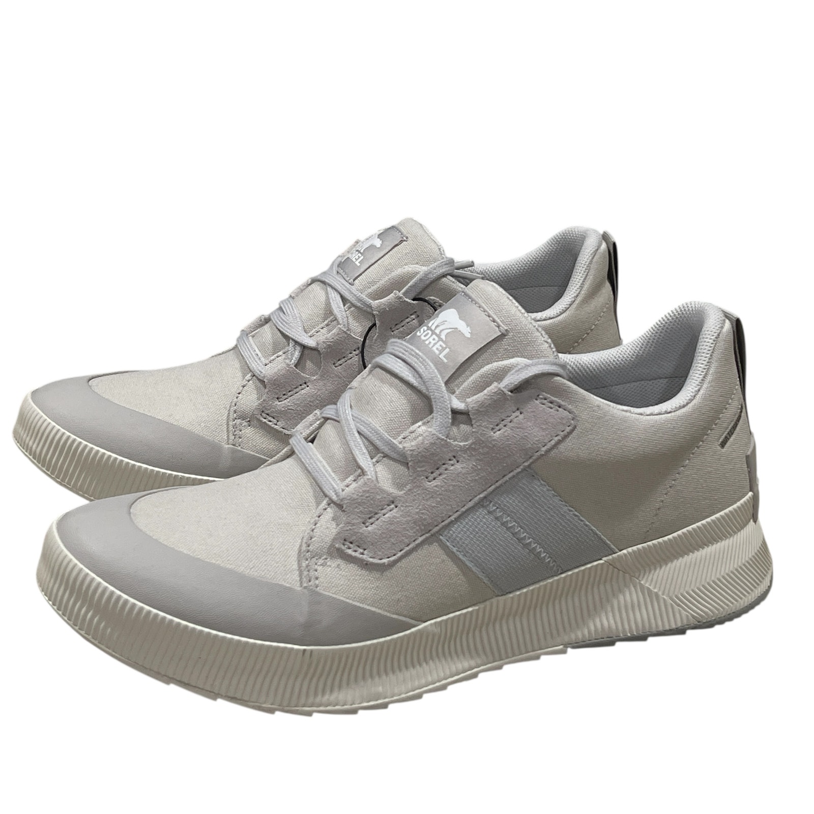Sorel Women's Out N About III Low Sneaker Canvas Size 10.5 Moonstone Grey