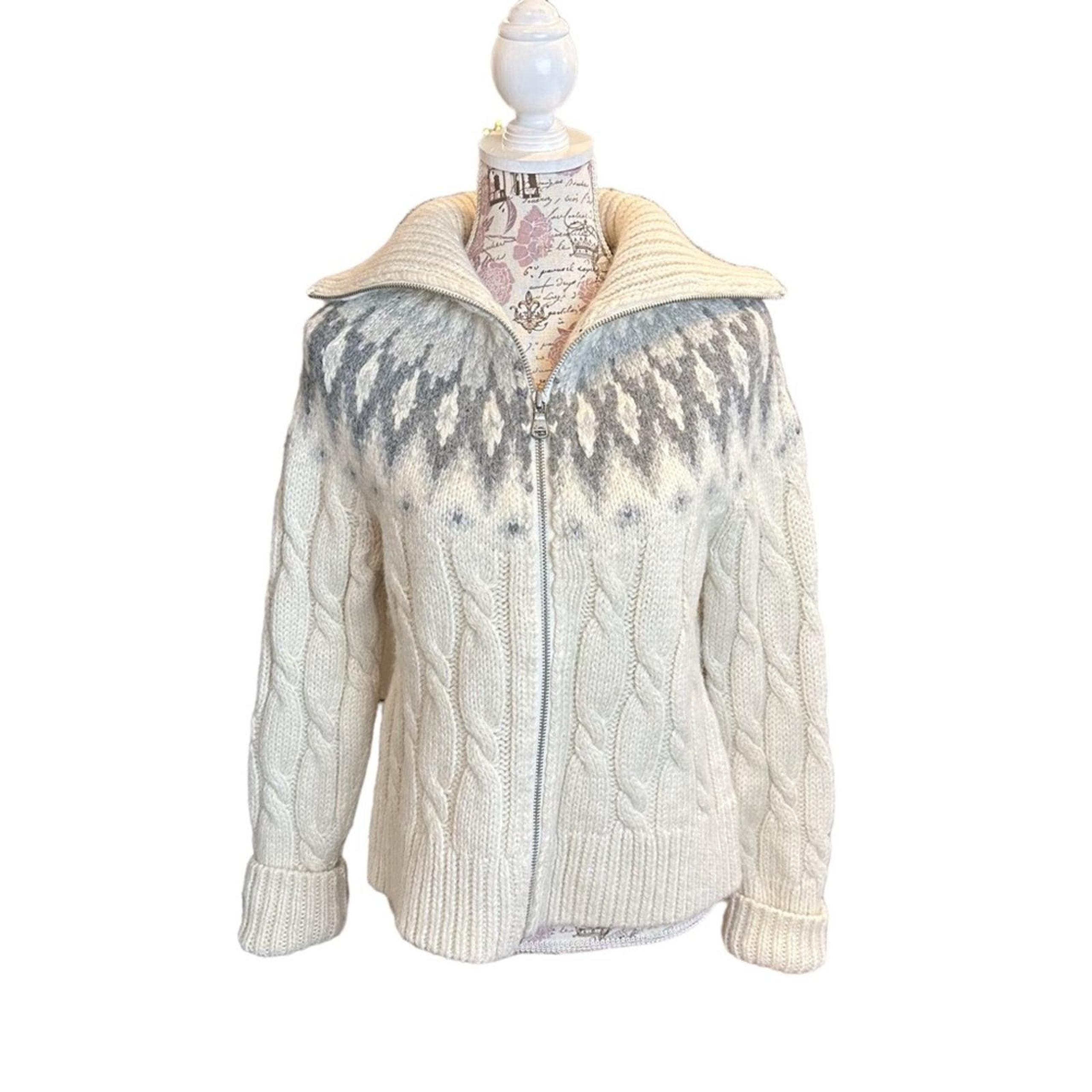 Lauren Active Ralph Lauren Women’s Wool Alpaca Full Zip Sweater Jacket, size S