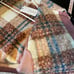ANNIEWEAR Polar Kiss Plaid Teddy Jacket Pink Sleeve Cozy Oversizes S