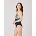Carve Designs Dahlia Recycled Floral Colorblock Blue Black One Piece Swimsuit M
