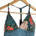 Carve Designs Dahlia Recycled Floral Colorblock Blue Black One Piece Swimsuit M