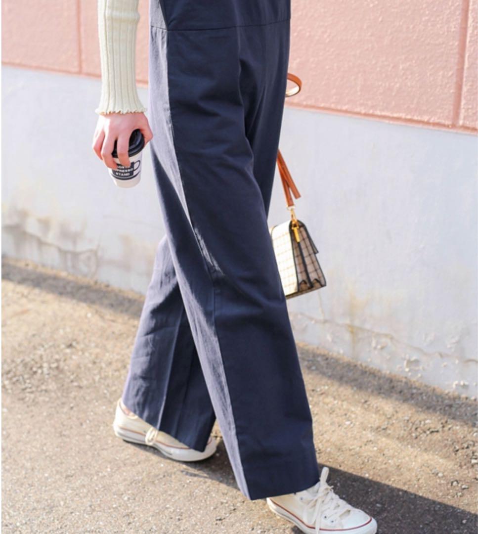 Navy Wide Leg Salopette MOCA NAVY Stripe