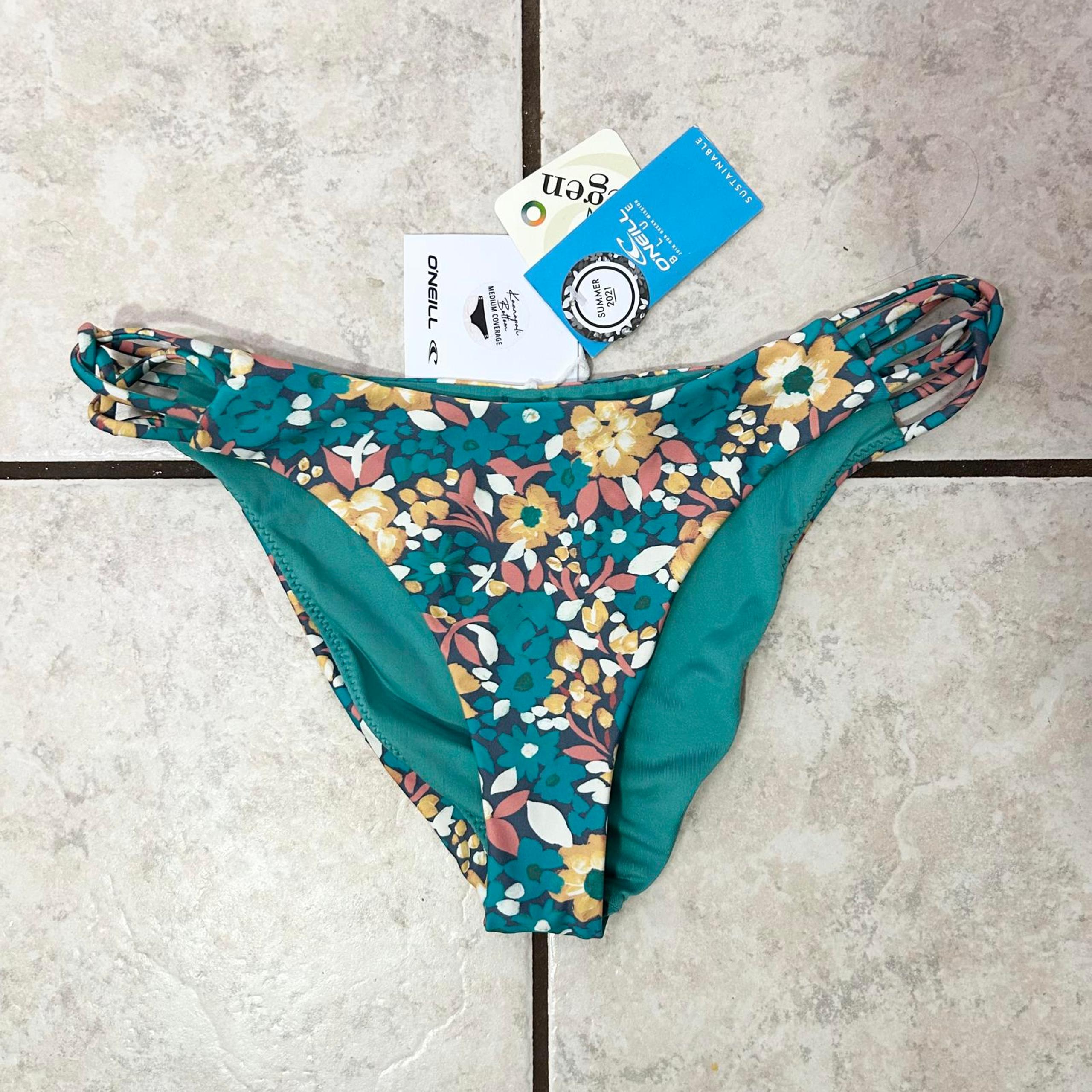 O'Neill Floral Kaanapali Lani Ditsy Strappy Bikini Bottoms Women's Medium