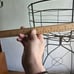 Antique Victorian Garden Plant Stand Wire Basket With Decorative Base