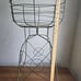 Antique Victorian Garden Plant Stand Wire Basket With Decorative Base