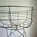 Antique Victorian Garden Plant Stand Wire Basket With Decorative Base
