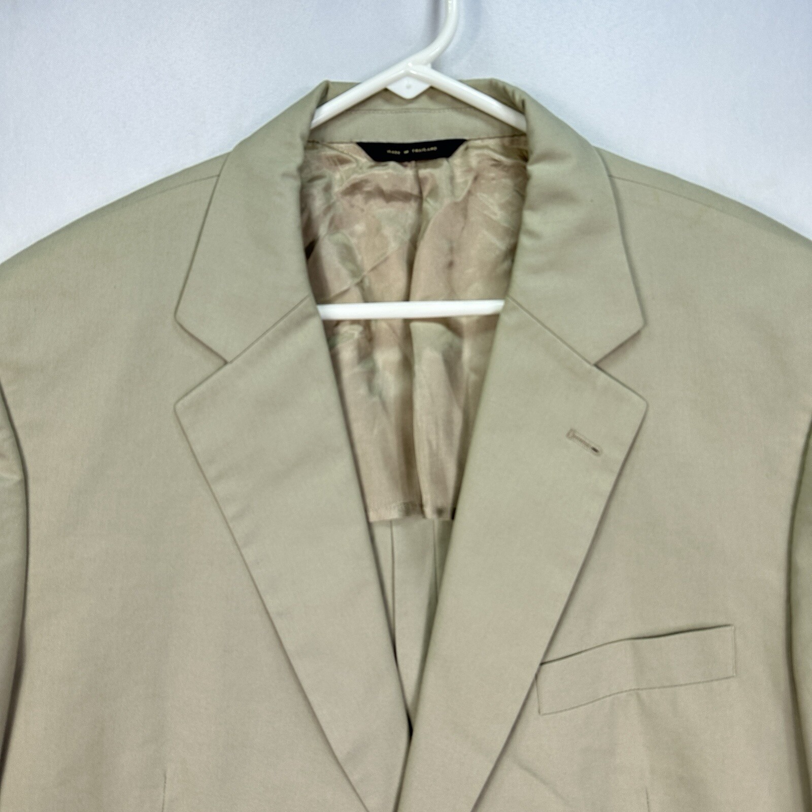 Brooks Brothers Brookscool Poplin Blazer Sport Coat Mens 44R Tan Brown Coolmax