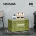 1pc Industrial Style Multipurpose Plastic Storage Box with Wheels 30L