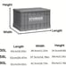 1pc Industrial Style Multipurpose Plastic Storage Box with Wheels 30L