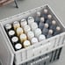 1pc Industrial Style Multipurpose Plastic Storage Box with Wheels 30L