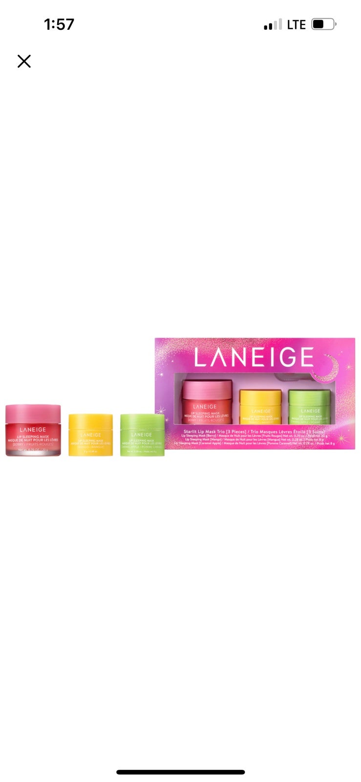 Laneige Starlit Lip Mask Trio
