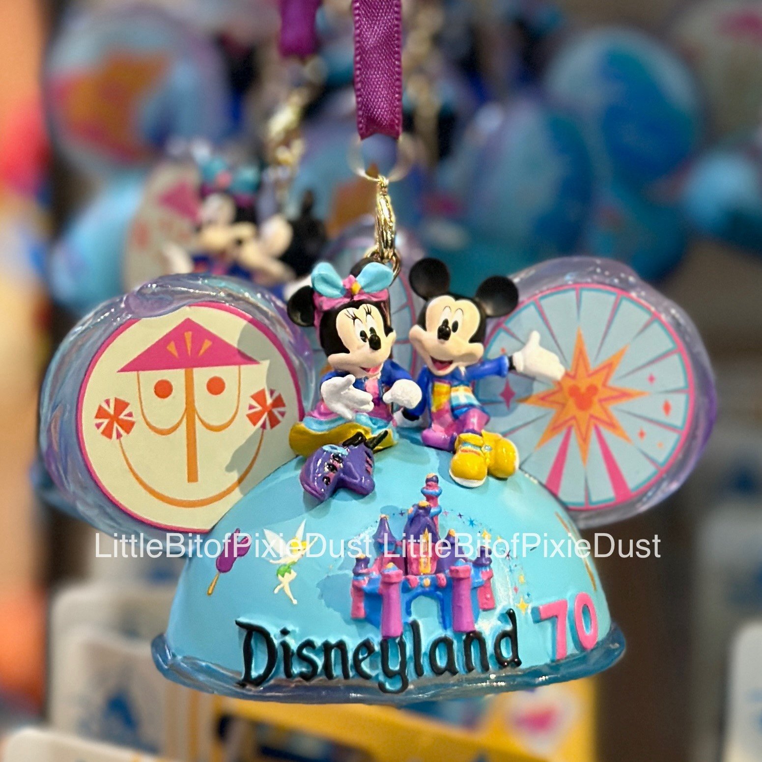 Disney Parks Disneyland 70th Anniversary Mickey & Minnie Ornament