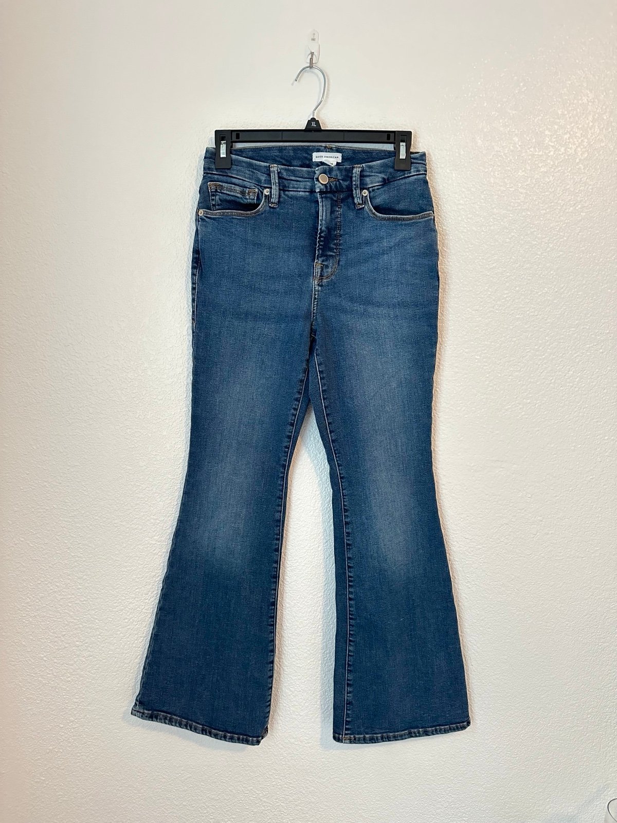 Good American Flare Jeans Women’s 29 Blue Midrise Pants