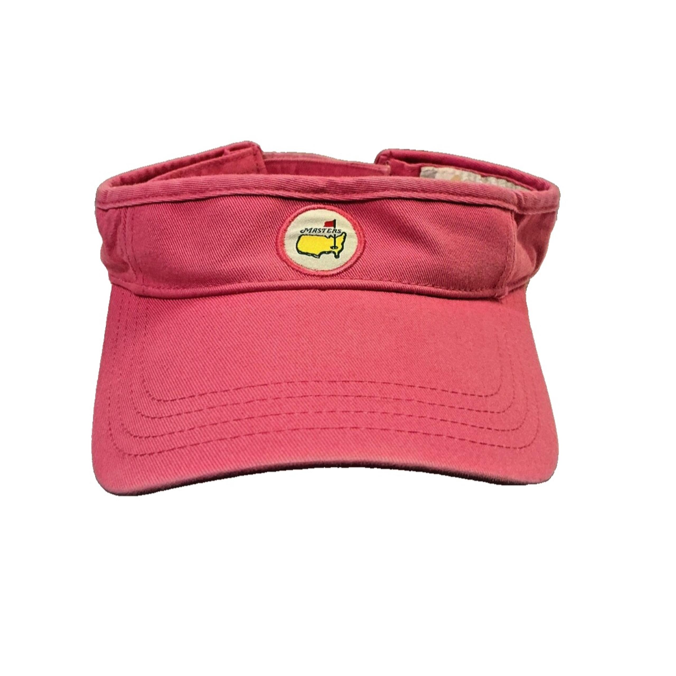 Women's Masters Pink Cotton Strapback Golf Visor Cap Hat Adjustable