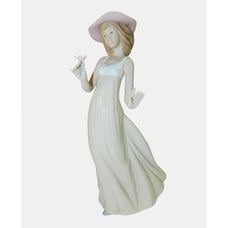 NAO By Lladro Gentle Breeze Lady Figurine Porcelain Figurine Hand Made In Spain