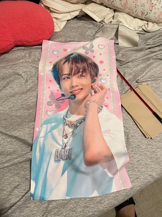 NCT Jisung fan-made fabric slogan