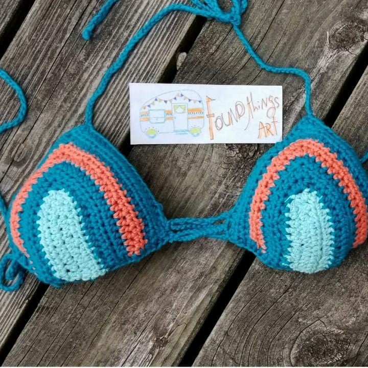 Crochet Bikini Top Boho Summer