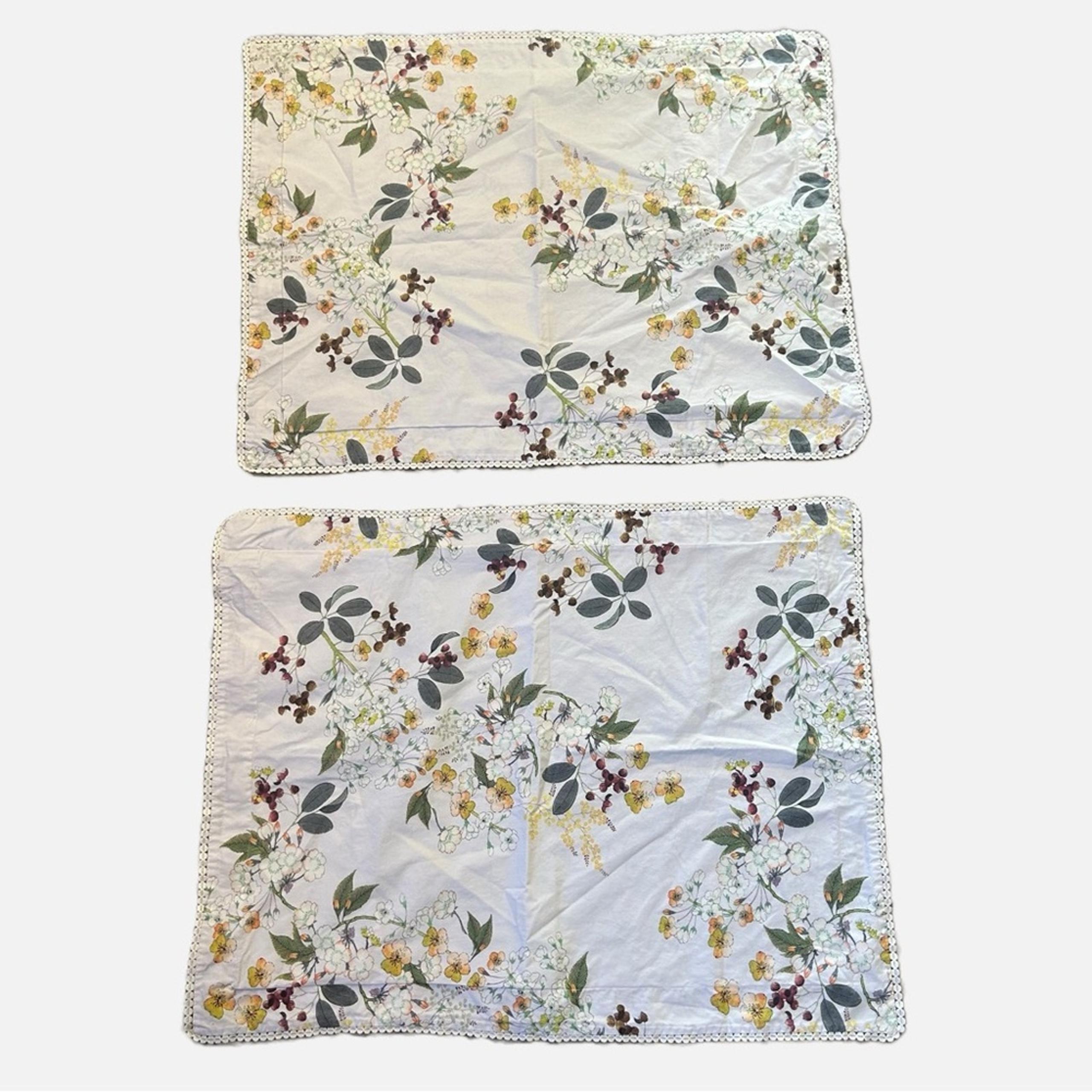 Yves Delorme Paris Louise Amande Pillow Shams Set of 2 Floral French Country