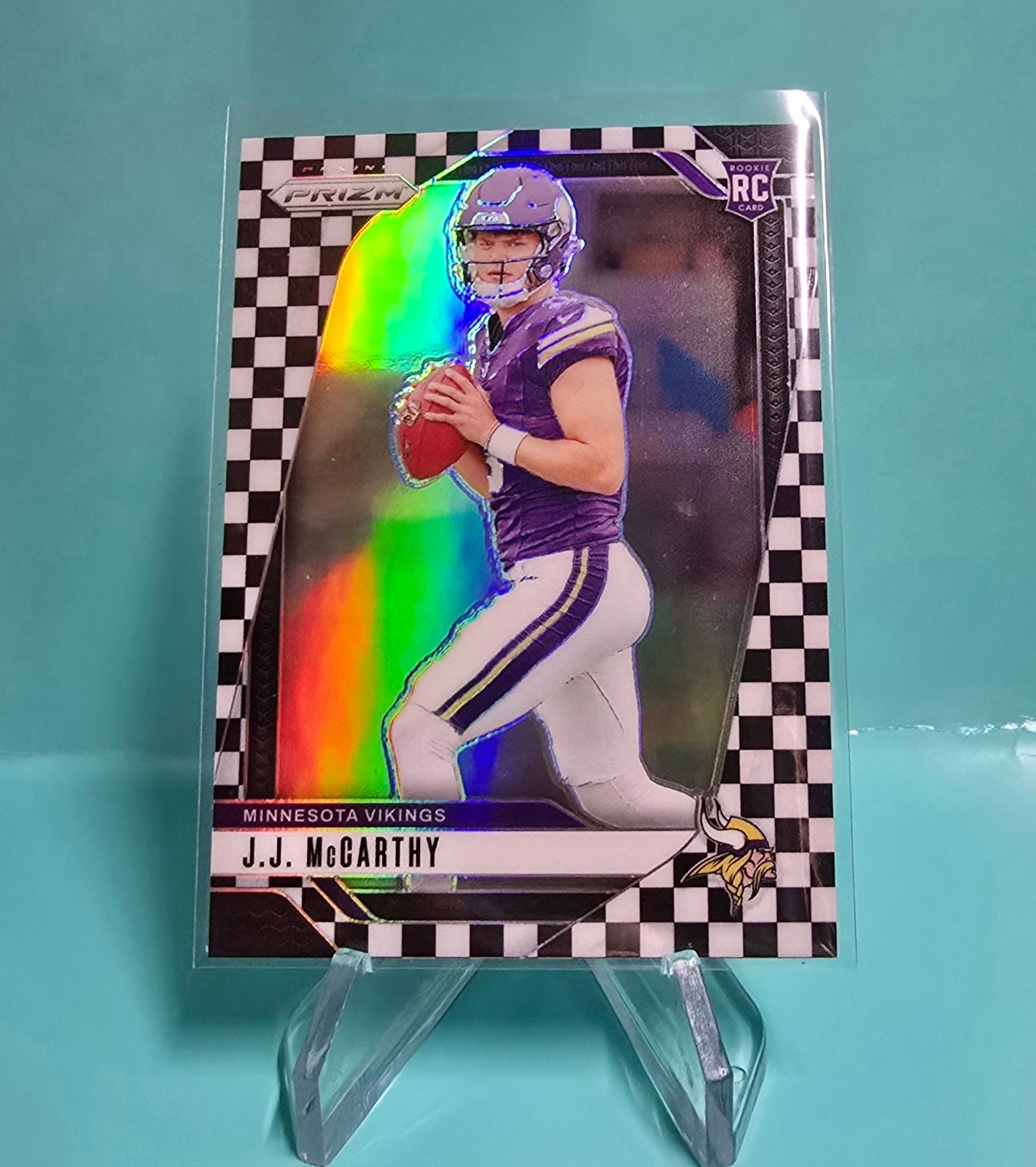 2024 Prizm JJ Mccarthy Checkerboard SSP RC #400- Minnesota Vikings