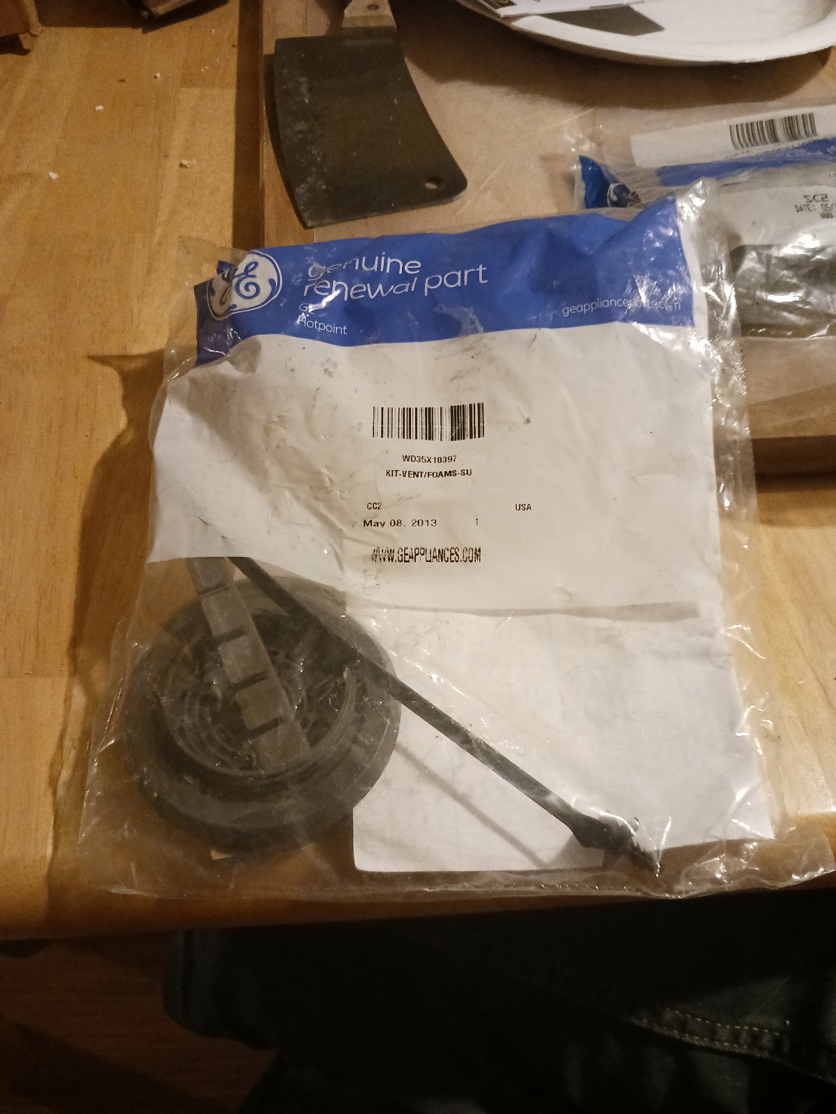 Dishwasher kit-vent/foames