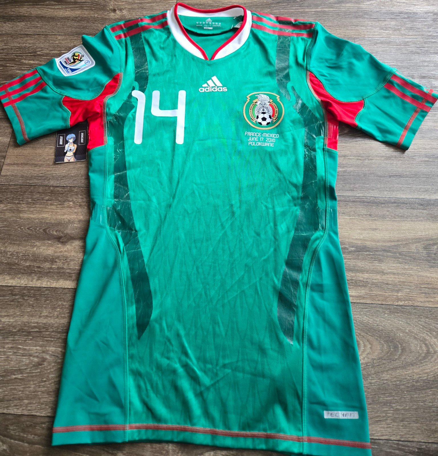 Adidas Mexico Seleccion Nacional World Cup 2010 Chicharito Techfit Jersey Medium