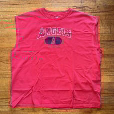 Anaheim Angels Sleeveless Crewneck Baseball Tee Size 2XL