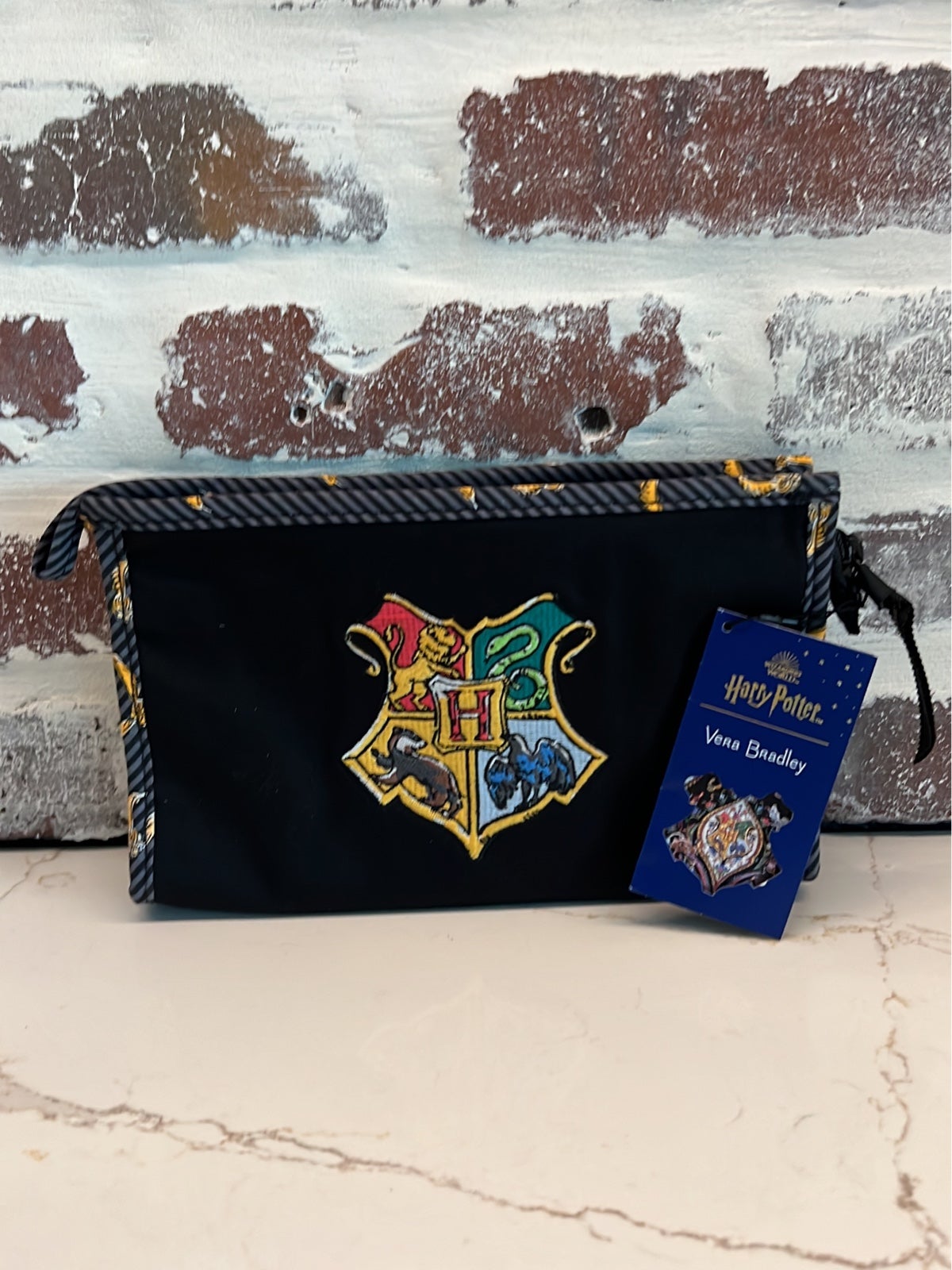 Vera Bradley Whimsey Cosmetics bag in Harry Potter Friends at Hogwarts pattern