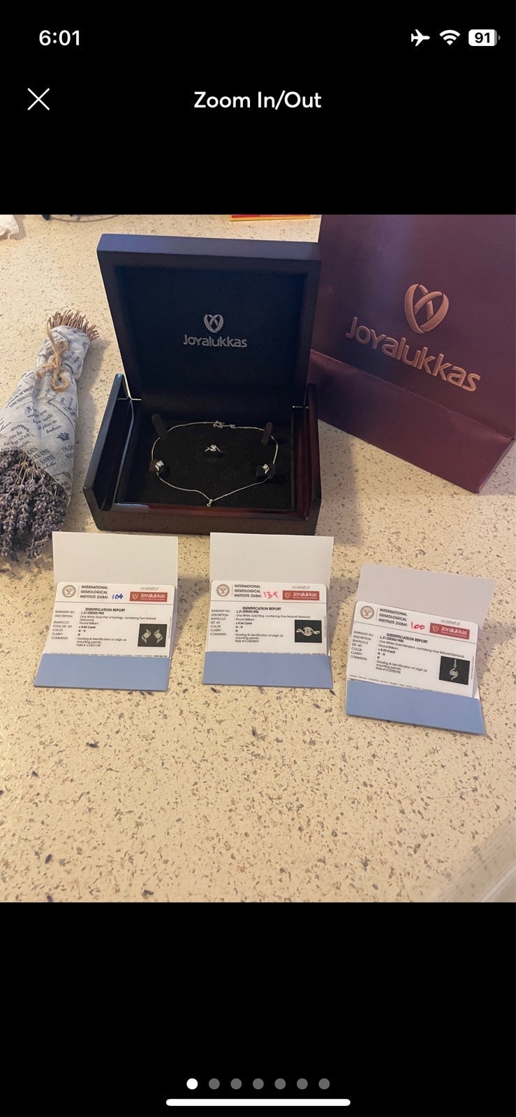 Real gold and diamond jewelry