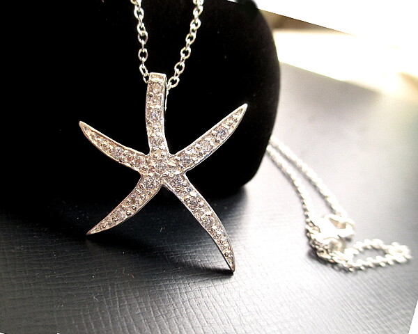 Brand New Starfish Charm Silver necklace, 925 stamped beautiful elegant
