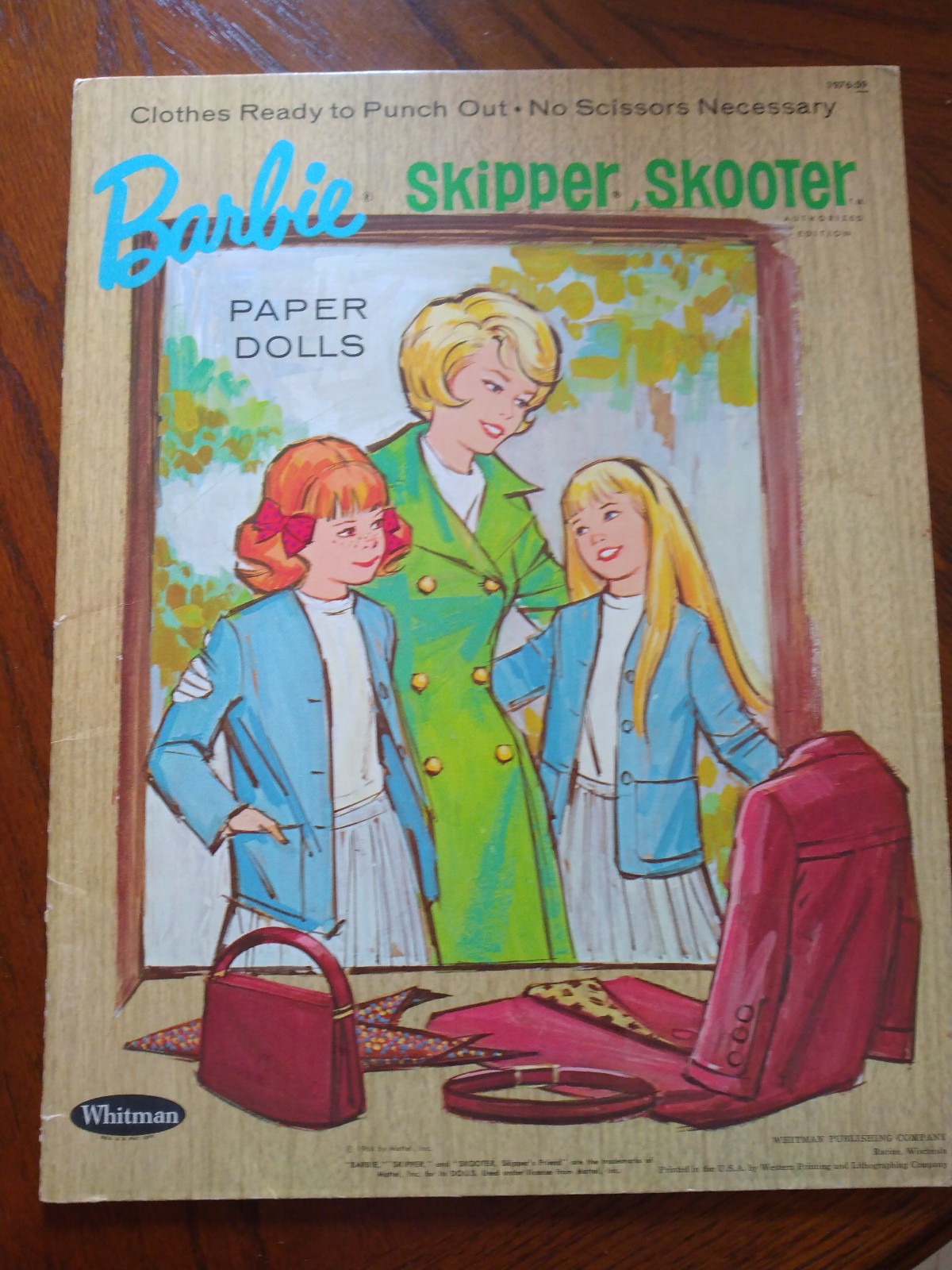 Vintage 1966 Whitman Barbie, Skipper and Skooter Paper Dolls