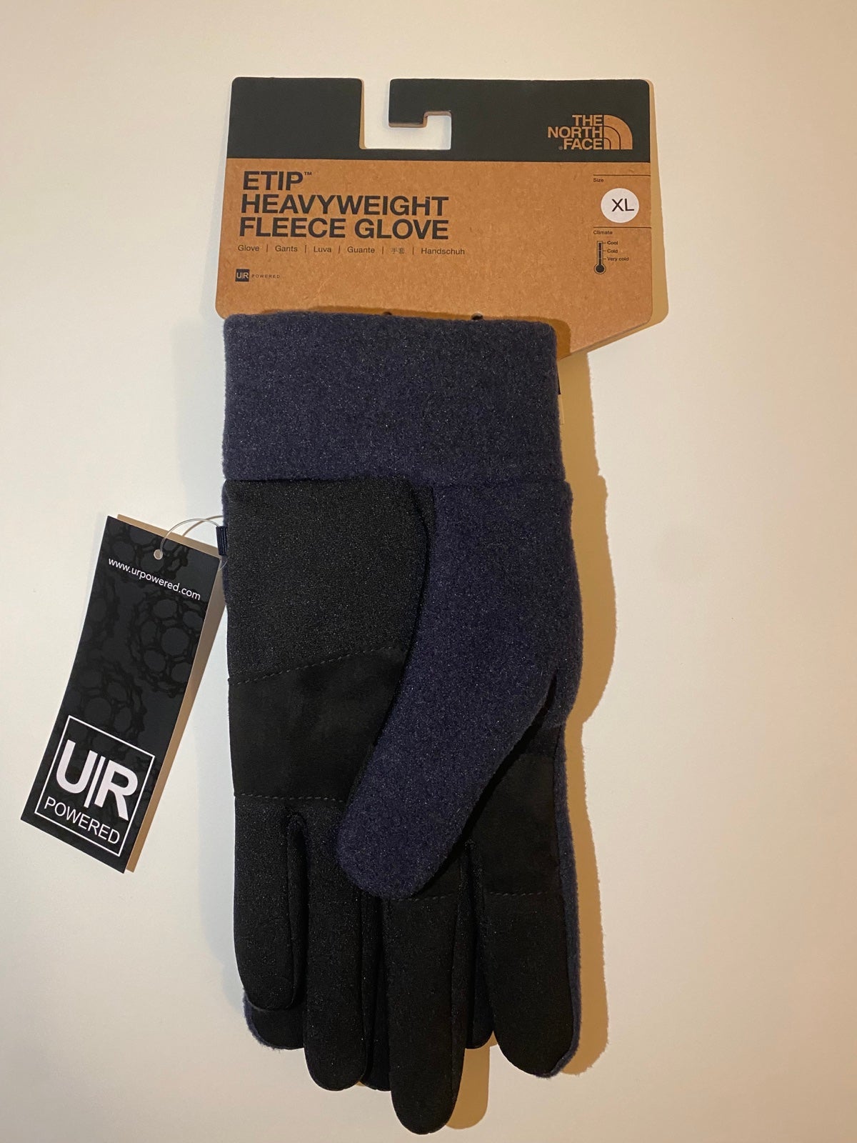 The north face men’s etip heavyweight fleece gloves size xl