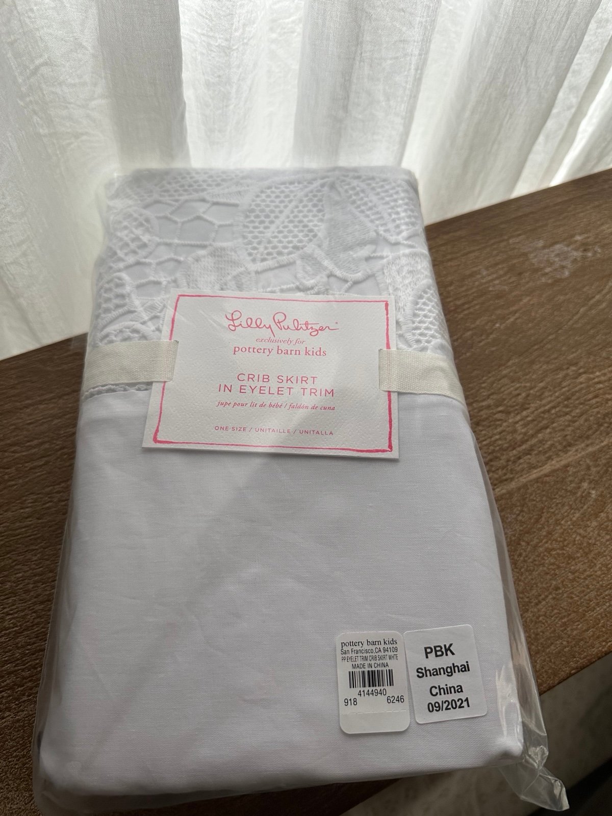 Pottery Barn Kids x Lilly Pulitzer crib skirt