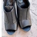 Vince Camuto Pernot Peep Toe Black Ankle Bootie size 5