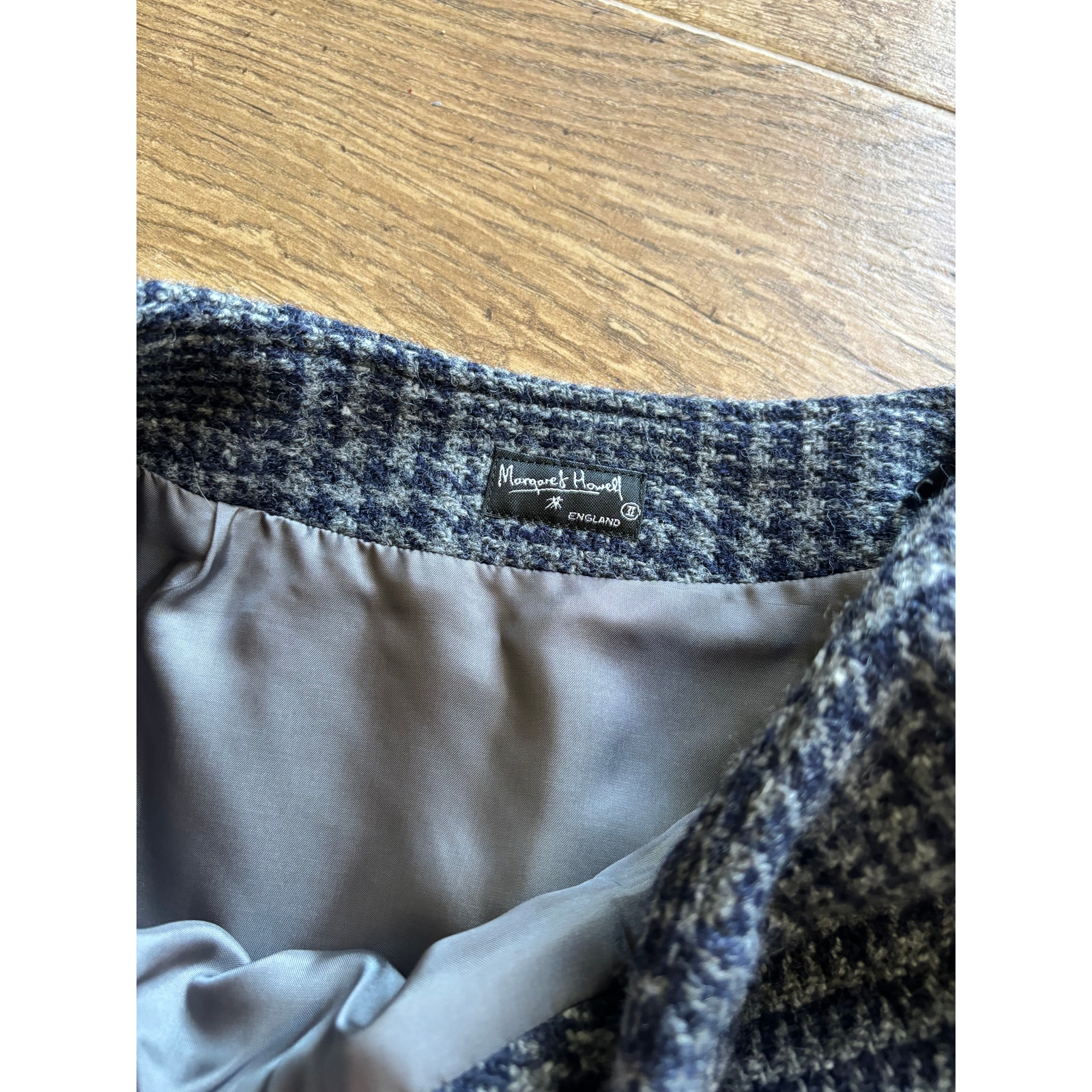 Margaret Howell England Plaid Wool Skirt Size Small