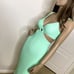 Kenny Flowers Dress Size XS Stretchy Island Mint To Be Bodycon Green Maui Cutout