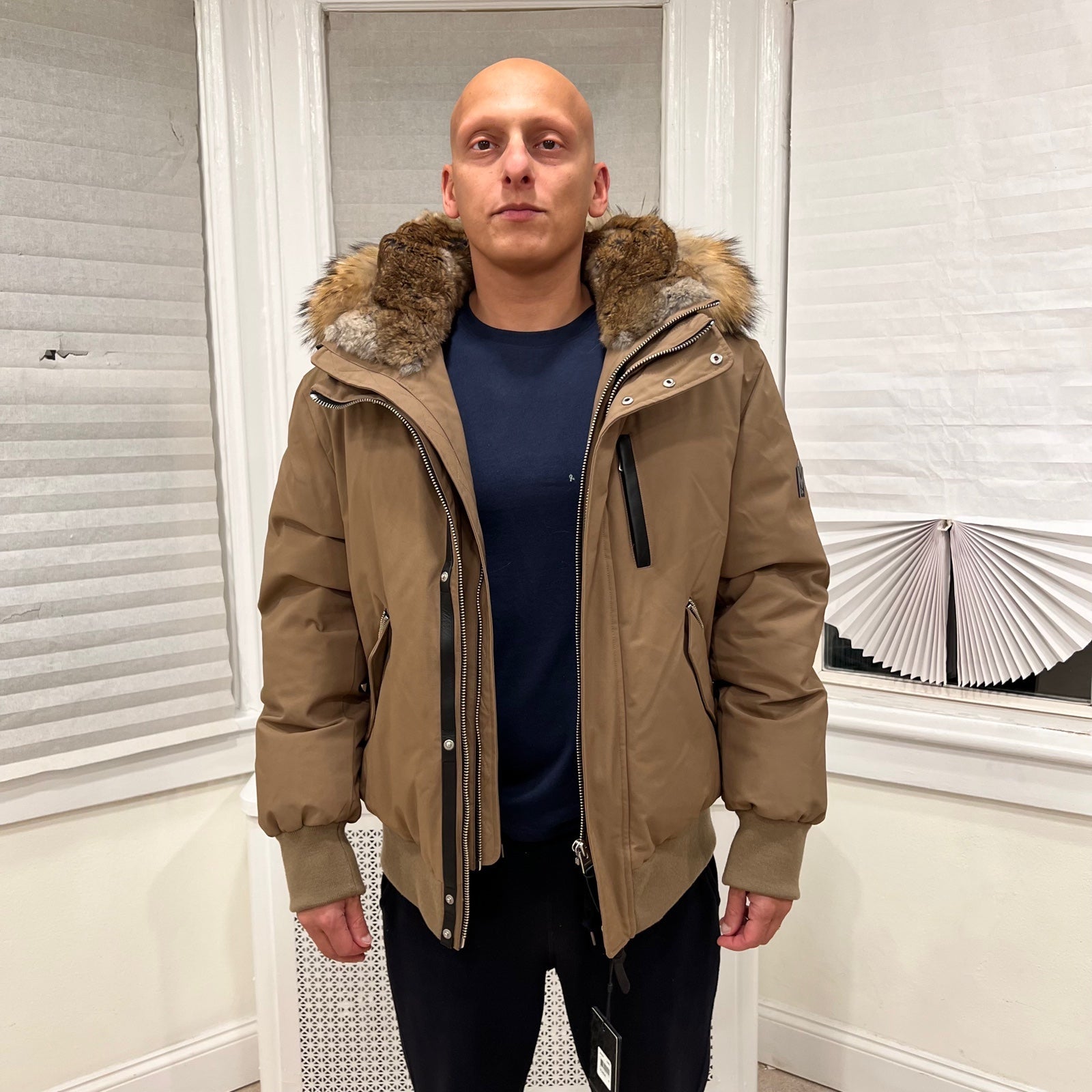 MACKAGE Dixon Fur-Trimmed Down Bomber Jacket NEW