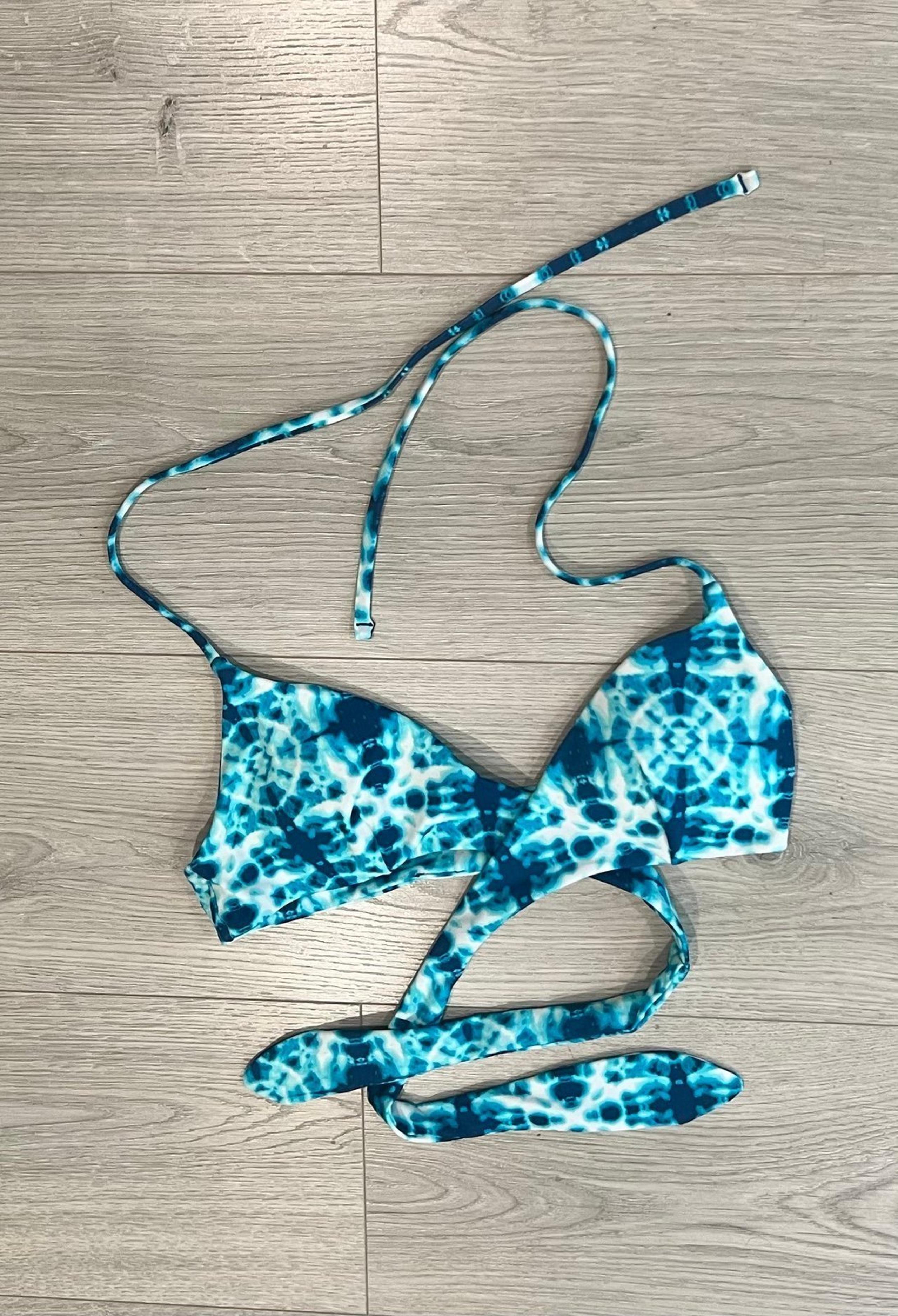 Tori Praver halter wrap bikini top XS