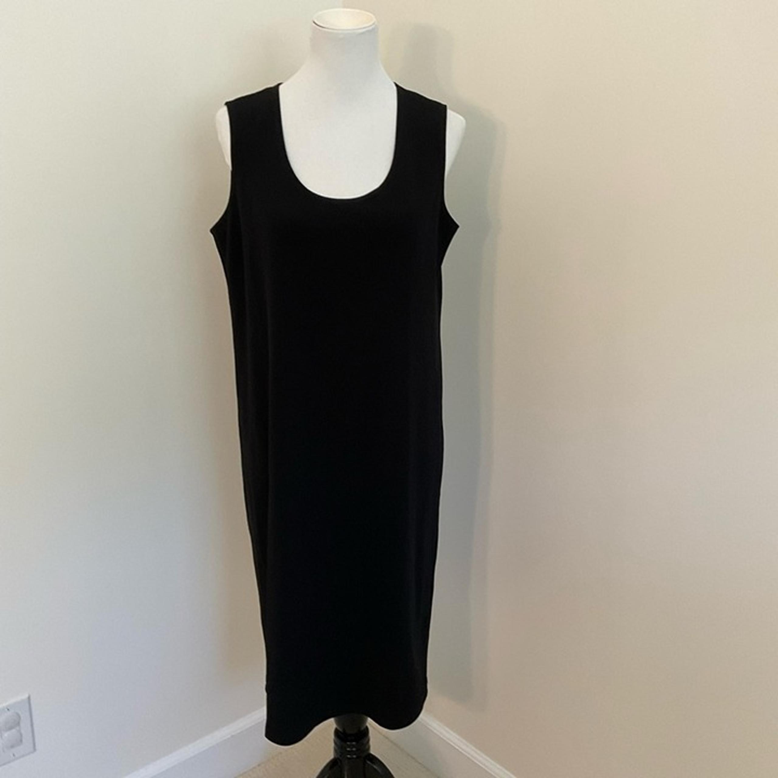 Slinky Brand Black Sheath Sleeveless Midi Dress