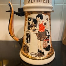 Norman Rockwell Ceramic Beer Stein - NO LID