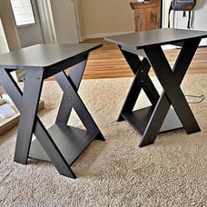 Modern Simplistic End Table Set, 2-Pack, Espresso - NEW