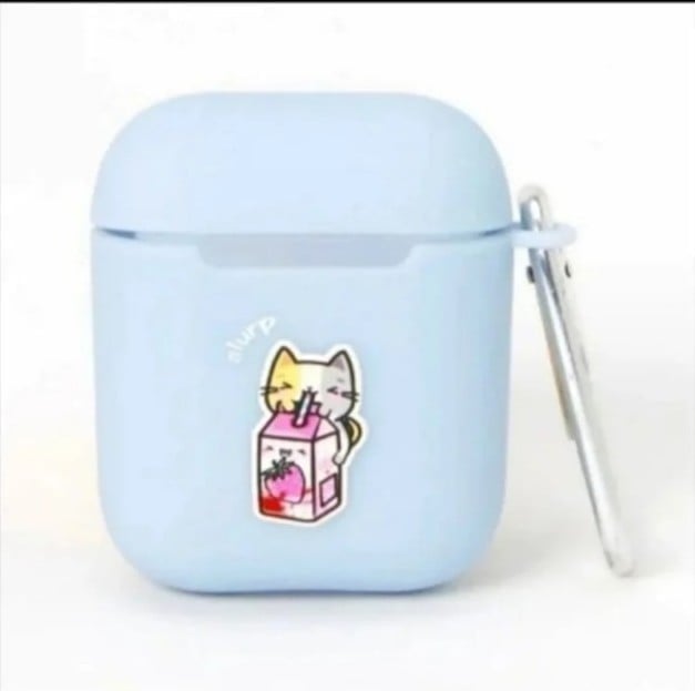 Apple Airpods(R) Compatible Strawberry Milk Cat Earbuds Case & Socks BUNDLE BNWT