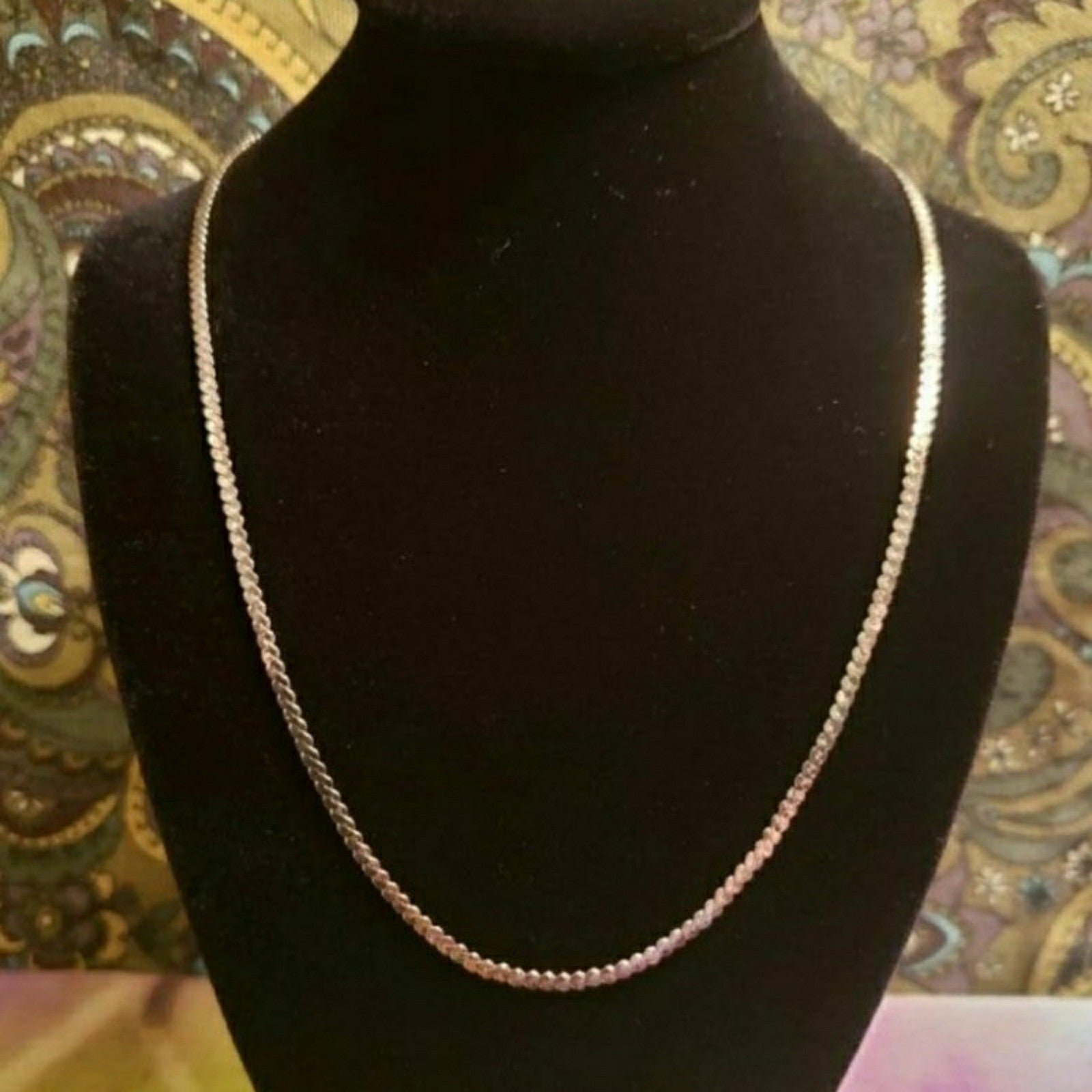 Vintage Korean Silver Chain Necklaces Lot of 2