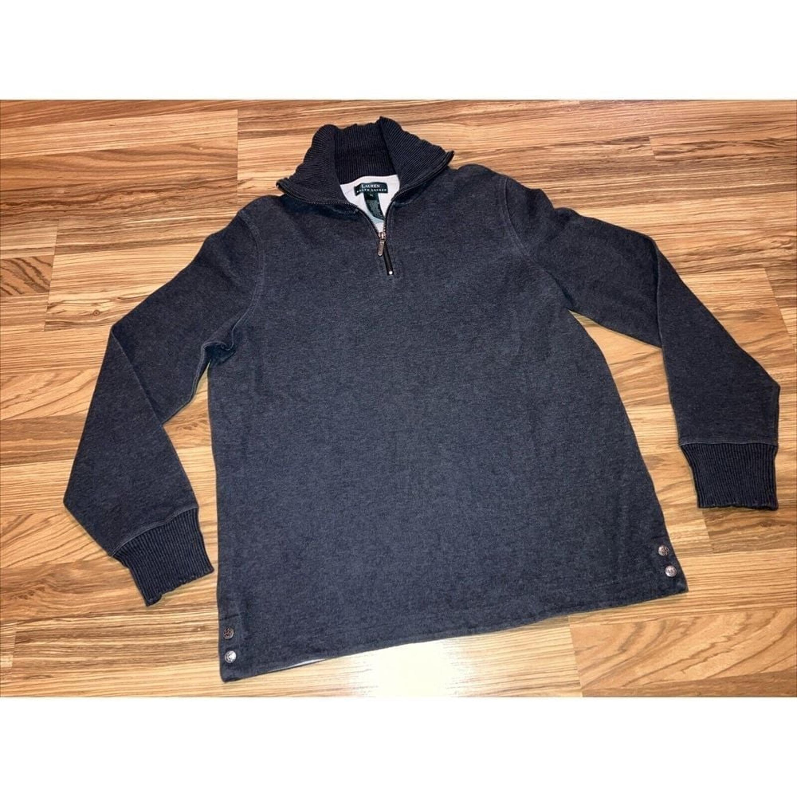 Lauren Ralph Lauren quarter zip grey pullover Women's Size M LRL