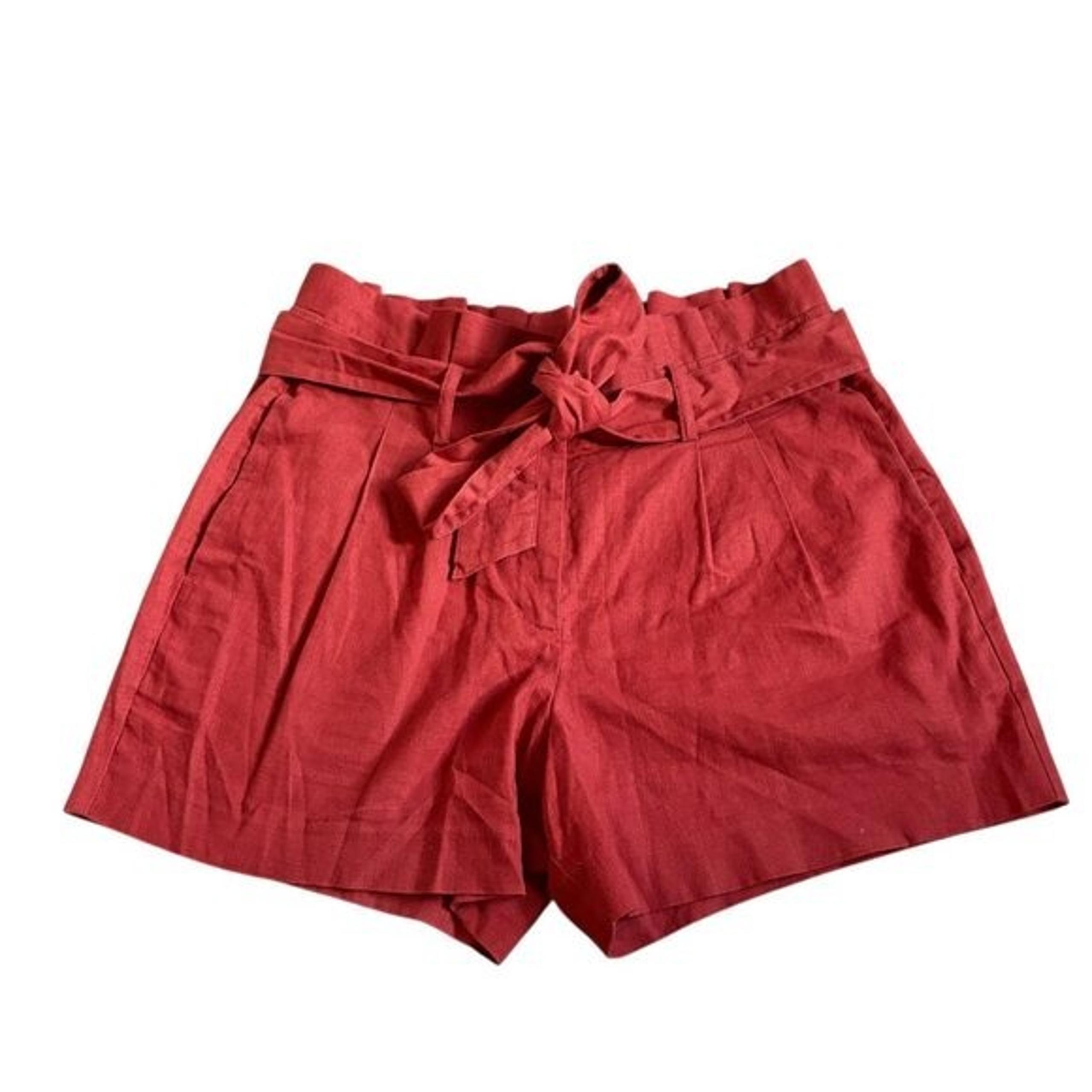 Boden Bermuda Linen Cotton Shorts Burnt Orange Womens Size 8