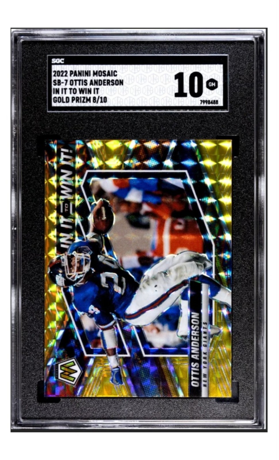 マルコス アクーニャ Panini Optic Gold Prizm 10枚限定 2022 Panini Mosaic #SB-7 Ottis Anderson Gold Prizm IN IT TO