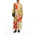 NWT Carolina K Josefina Floral Patchwork Button-Front Maxi Dress Peonies Size XS
