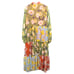NWT Carolina K Josefina Floral Patchwork Button-Front Maxi Dress Peonies Size XS